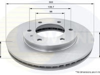 Disc frana FORD RANGER (TKE) (2011 - 2016) COMLINE ADC1263V