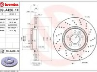 Disc frana FORD S-MAX (WA6) (2006 - 2016) BREMBO 09.A426.1X piesa NOUA