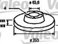 Disc frana FORD SCORPIO Mk II (GFR, GGR) (1994 - 1998) VALEO 186425