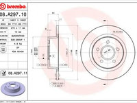 Disc frana FORD TOURNEO CONNECT (2002 - 2016) BREMBO 08.A297.11