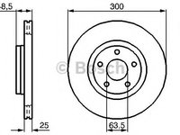 Disc frana FORD TOURNEO CONNECT / GRAND TOURNEO CONNECT Kombi (2013 - 2016) Bosch 0 986 479 171