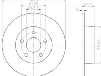 Disc frana FORD TOURNEO CONNECT - OEM - MEYLE ORIGINAL GERMANY: 7155237034|715 523 7034 - W02228960 - LIVRARE DIN STOC in 24 ore!!!