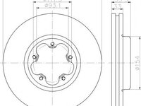 Disc frana FORD TOURNEO CUSTOM bus, FORD TRANSIT CUSTOM caroserie, FORD TRANSIT CUSTOM bus - TEXTAR 93260600