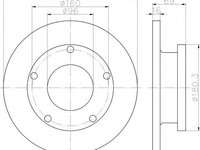 Disc frana FORD TRANSIT bus (2006 - 2014) HELLA PAGID 8DD 355 113-811 piesa NOUA