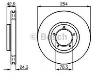 Disc frana FORD TRANSIT bus (E_ _), FORD TRANSIT Van (E_ _), FORD TRANSIT platou / sasiu (E_ _) - BOSCH 0 986 478 160