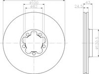 Disc frana FORD TRANSIT bus (FD_ _, FB_ _, FS_ _, FZ_ _, FC_ _), FORD TRANSIT Van (FA_ _), FORD TRANSIT platou / sasiu (FM_ _, FN_ _) - HELLA PAGID 8D