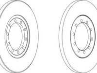 Disc frana FORD TRANSIT bus, FORD TRANSIT caroserie, FORD TRANSIT platou / sasiu - FERODO DDF1537