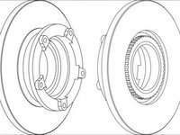 Disc frana FORD TRANSIT bus, FORD TRANSIT caroserie, FORD TRANSIT platou / sasiu - FERODO DDF1573