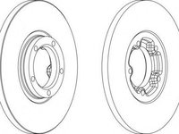 Disc frana FORD TRANSIT bus (T_ _), FORD TRANSIT Van (T_ _), FORD TRANSIT platou / sasiu (T_ _) - FERODO DDF138-1