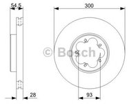 Disc frana FORD TRANSIT caroserie - OEM - BOSCH: 0986479307|0 986 479 307 - Cod intern: W02653300 - LIVRARE DIN STOC in 24 ore!!!