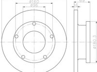 Disc frana FORD TRANSIT caroserie - OEM - MEYLE ORIGINAL GERMANY: 7155230013|715 523 0013 - W02400337 - LIVRARE DIN STOC in 24 ore!!!