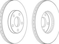 Disc frana FORD TRANSIT CONNECT, FORD TRANSIT CONNECT (P65_, P70_, P80_), FORD TRANSIT CONNECT caroserie - FERODO DDF1172