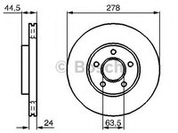Disc frana FORD TRANSIT CONNECT, FORD TRANSIT CONNECT (P65_, P70_, P80_) - BOSCH 0 986 479 069