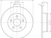 Disc frana FORD TRANSIT CONNECT P65 P70 P80 HELLA 8DD355110291