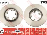 Disc frana FORD TRANSIT CUSTOM bus (2012 - 2016) TRW DF6514S