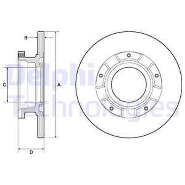 Disc frana FORD TRANSIT CUSTOM caroserie DELPHI BG4673