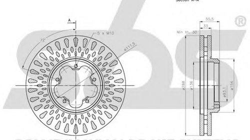 Disc frana FORD TRANSIT CUSTOM caroserie sbs 