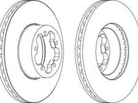 Disc frana FORD TRANSIT platou / sasiu (2006 - 2016) FERODO DDF1554