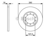 Disc frana FORD TRANSIT platou / sasiu (2006 - 2016) Bosch 0 986 479 390