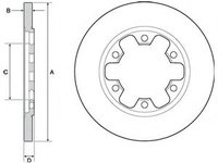 Disc frana FORD TRANSIT platou / sasiu (2013 - 2016) DELPHI BG4680C piesa NOUA