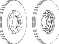 Disc frana FORD TRANSIT platou / sasiu (E) (1994 - 2000) FERODO DDF849 piesa NOUA