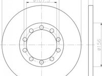 Disc frana FORD TRANSIT platou sasiu TEXTAR 92152000