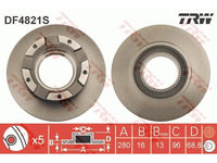 Disc frana Ford Transit Tourneo, 07.2006-08.2014, TRW