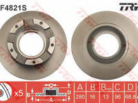 Disc frana FORD TRANSIT TOURNEO (2006 - 2020) TRW DF4821S