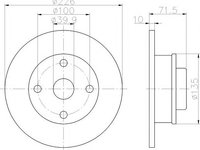 Disc frana - HELLA PAGID 8DD 355 101-651