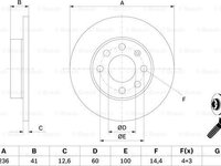 Disc frana HOLDEN CAMIRA limuzina JE BOSCH 0 986 479 B20