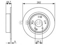 Disc frana HONDA ACCORD cupe (CM), HONDA ACCORD EURO VIII limuzina (CU), HONDA ACCORD VIII TOURER - BOSCH 0 986 479 738