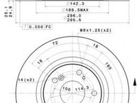 Disc frana HONDA ACCORD EURO VIII limuzina (CU), HONDA ACCORD VIII TOURER - BREMBO 09.B270.10