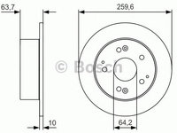 Disc frana HONDA ACCORD Mk VII (CG, CK) (1997 - 2003) Bosch 0 986 479 V39