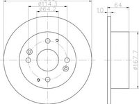 Disc frana HONDA ACCORD Mk VII (CG, CK), HONDA ACCORD Mk VII cupe (CG), HONDA ACCORD Mk VII hatchback (CH) - MINTEX MDC1482