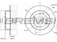 Disc frana HONDA ACCORD V cupe CD BREMSI DBA565S