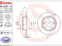 Disc frana HONDA ACCORD VII (CL) (2003 - 2020) BREMBO 08.A327.11