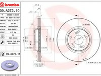 Disc frana HONDA ACCORD VII (CL) (2003 - 2020) BREMBO 09.A272.11