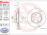 Disc frana HONDA ACCORD VII (CM) (2002 - 2016) BREMBO 09.A350.11