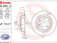 Disc frana HONDA ACCORD VIII (CU) (2008 - 2016) BREMBO 08.B360.10