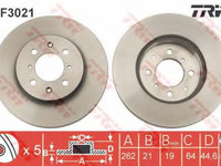 Disc frana HONDA CITY limuzina (GM) (2008 - 2020) TRW DF3021