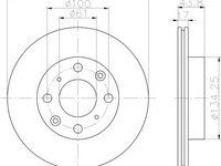 Disc frana HONDA CIVIC combi (AN, AR), HONDA BALLADE IV limuzina (ED), HONDA BALLADE IV hatchback (EC, ED, EE) - TEXTAR 92046500