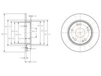 Disc frana HONDA CIVIC IX FK DELPHI BG4118C