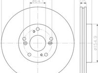 Disc frana HONDA CIVIC IX (FK), HONDA CIVIC IX Tourer (FK) - MINTEX MDC2535