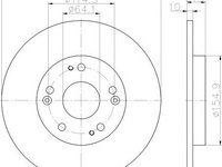 Disc frana HONDA CIVIC IX Hatchback (FK) (2012 - 2016) HELLA PAGID 8DD 355 118-351 piesa NOUA