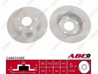 Disc frana HONDA CIVIC IX Hatchback (FK) (2012 - 2016) ABE C44033ABE piesa NOUA