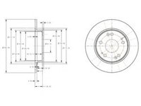 Disc frana HONDA CIVIC IX Limuzina (FB, FG) (2011 - 2016) DELPHI BG4118C piesa NOUA