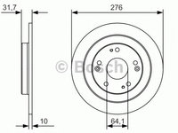 Disc frana HONDA CIVIC IX Tourer (FK) (2014 - 2016) BOSCH 0 986 479 A92