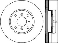 Disc frana HONDA CIVIC Mk IV hatchback (MA, MB), HONDA CIVIC Mk V combi (MB, MC) - MINTEX MDC1254