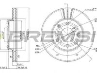 Disc frana HONDA CIVIC V cupe EJ BREMSI DBA447V