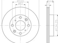 Disc frana HONDA CIVIC V Hatchback EG TEXTAR 92046500